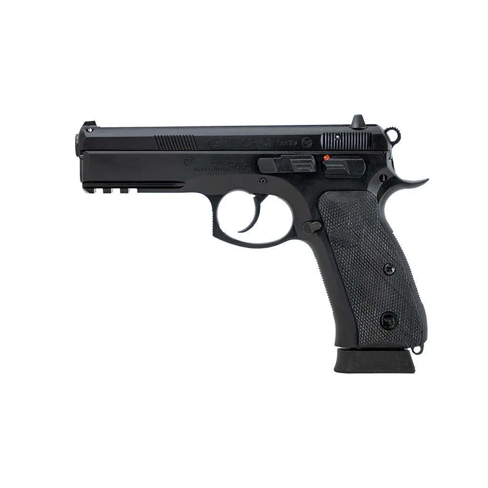 CZ 75 SP-01 9MM PISTOL BLACK FIXED SIGHTS, MANUAL SAFETY 2-19RD